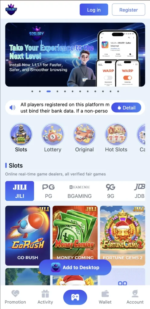 download 92glory on android & ios